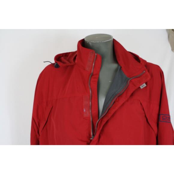 Vintage 90s Ralph Lauren Chaps Spell Out Red Mesh Lined Sailing Jacket Mens XL - Picture 6 of 9